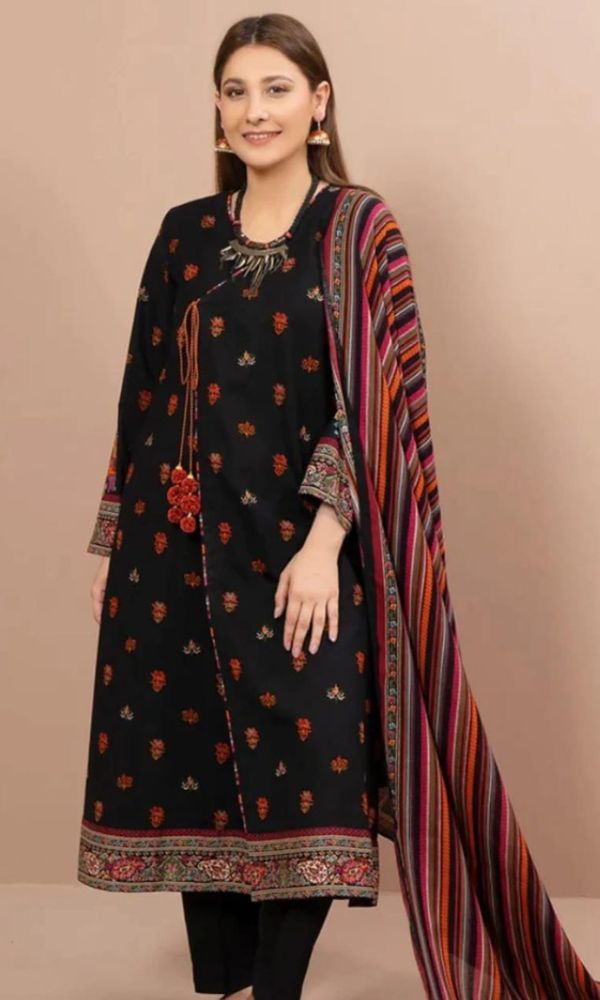 Dhanak 3pc heavy embroidery suit