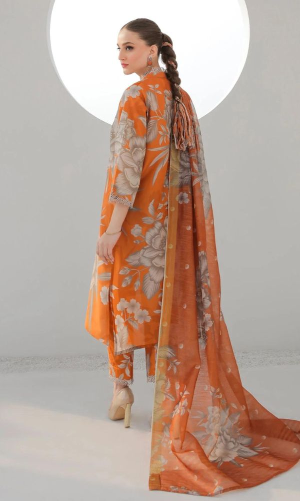 Baroque lawn 3pc unstitched digital printed suit