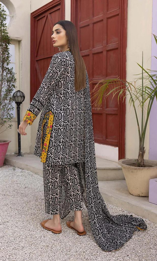 Charizma unstitched lawn digital printed suit