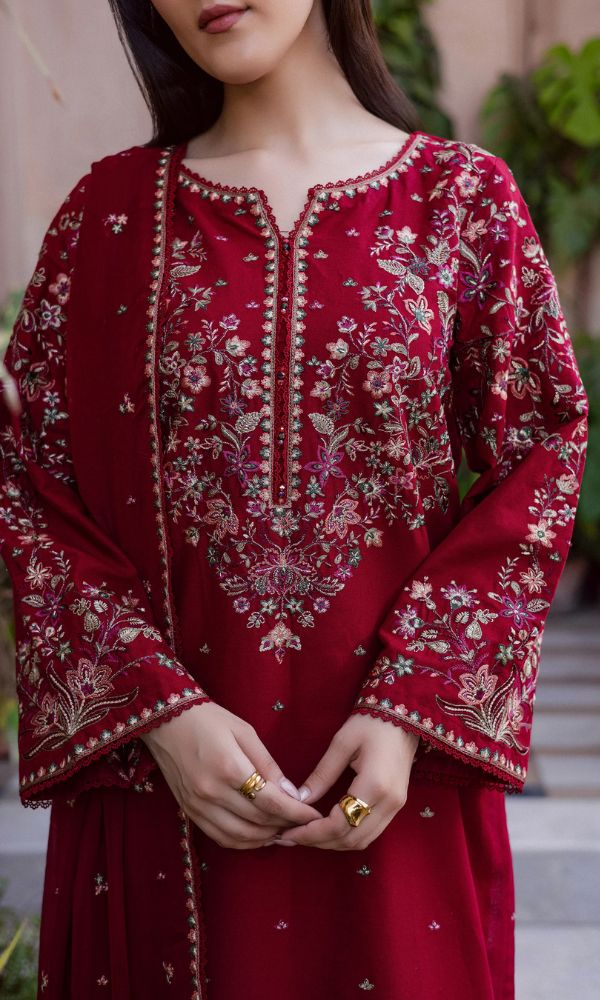 Lawn 3pc unstitched embroidered summer collection suit