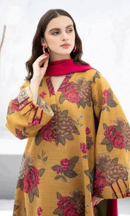 Baroque lawn unstitched 3pc digital printed suit