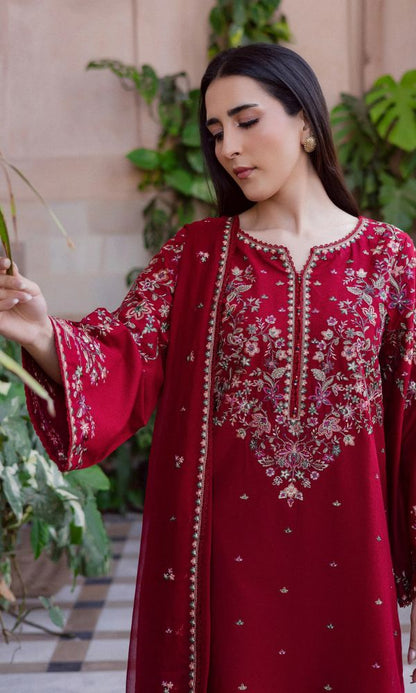 Lawn 3pc unstitched embroidered summer collection suit
