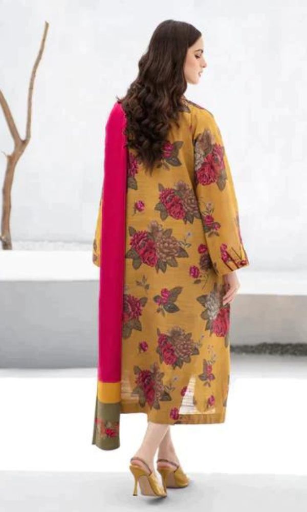 Baroque lawn unstitched 3pc digital printed suit
