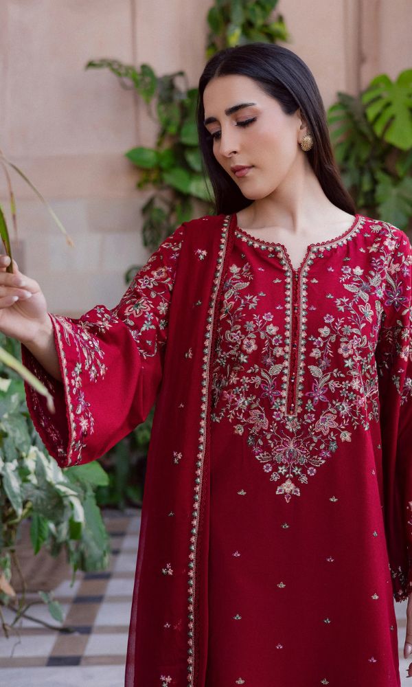 Lawn 3pc unstitched embroidered summer collection suit