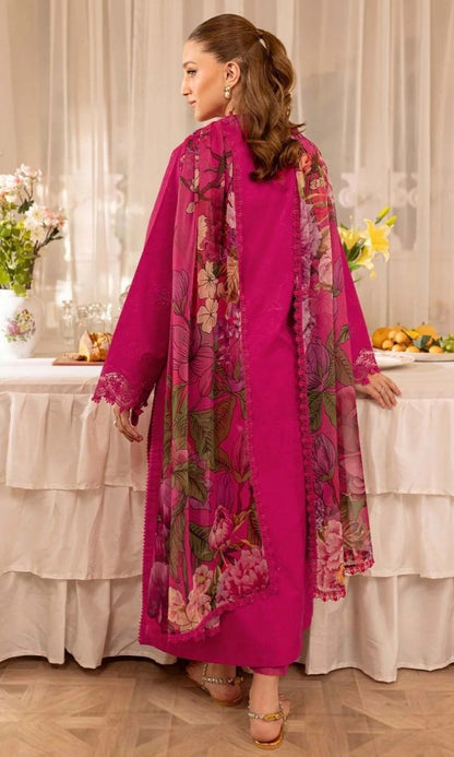 Lawn 3pc unstitched embroidered summer collection suit