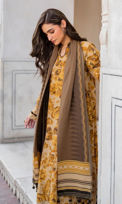 Khaddar 3pc unstitched digital printed suit