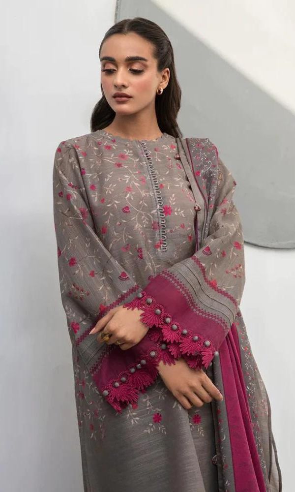 Baroque lawn unstitched 3pc digital printed suit