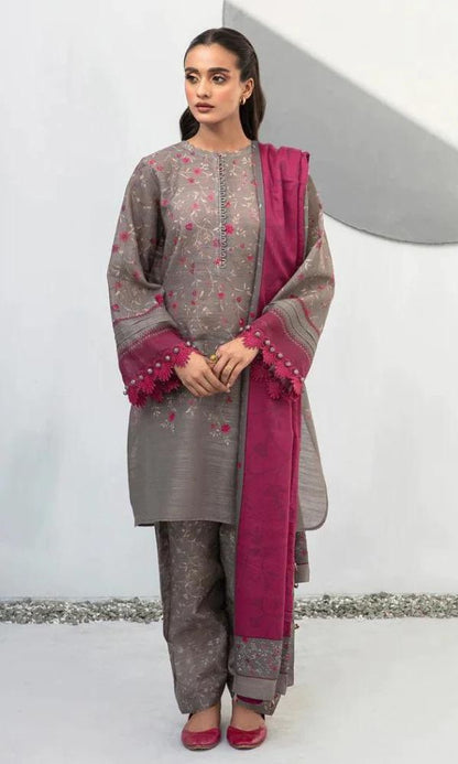 Baroque lawn unstitched 3pc digital printed suit