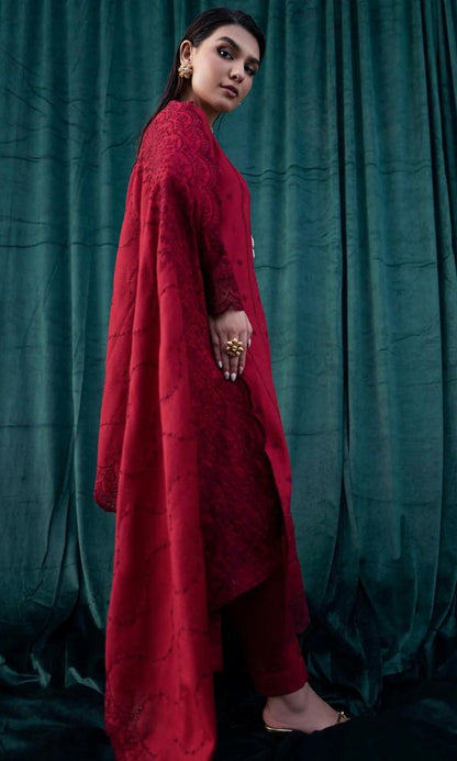 Lawn 3pc unstitched heavy embroidered suit