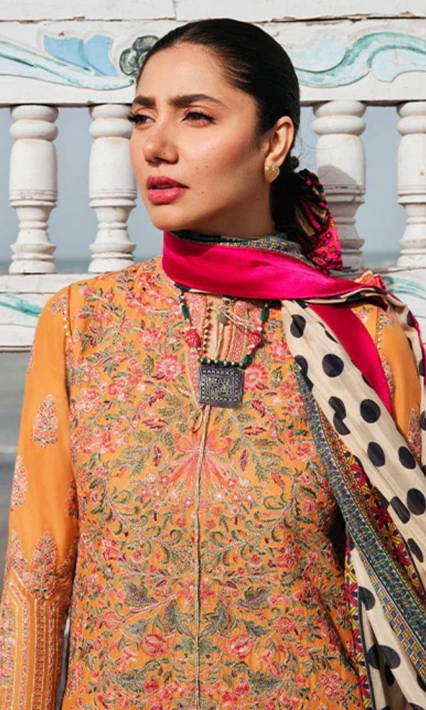 Dhanak 3pc unstitched embroidered winter collection suit