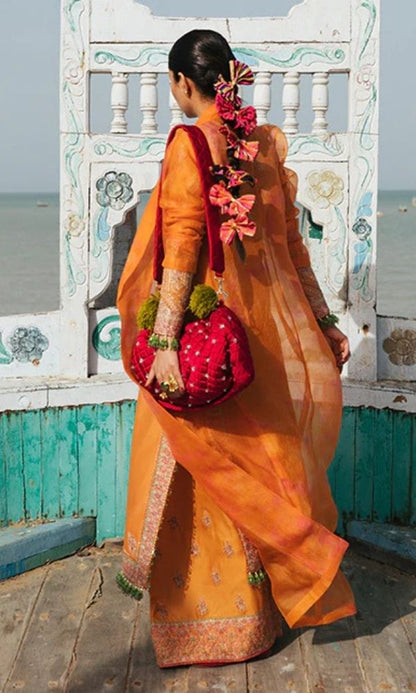 Dhanak 3pc unstitched embroidered winter collection suit