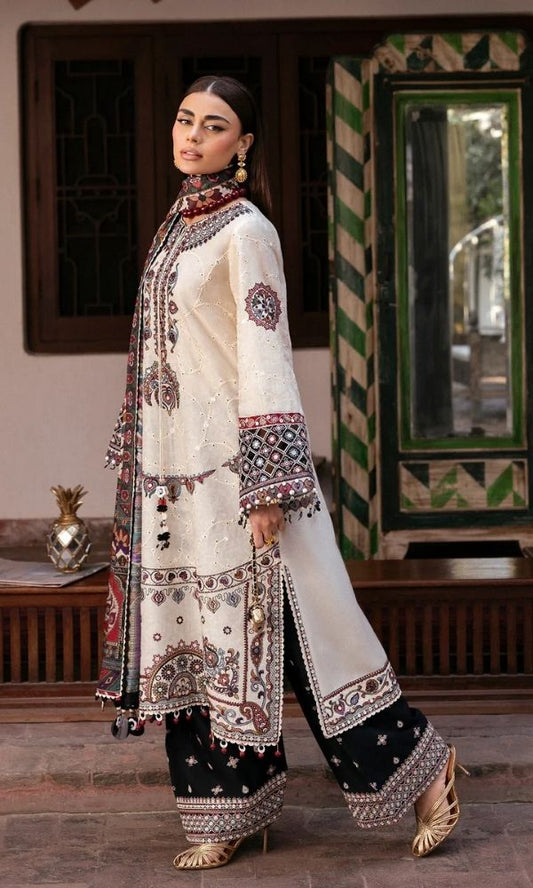 Lawn 3pc unstitched embroidered summer collectiion suit