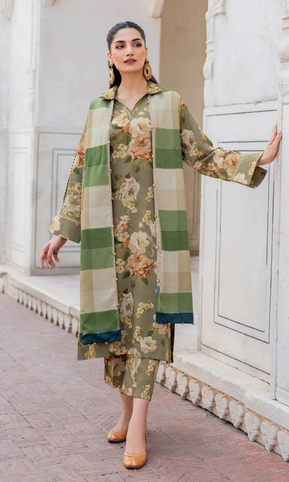 Khaddar 3pc unstitched digital printed suit