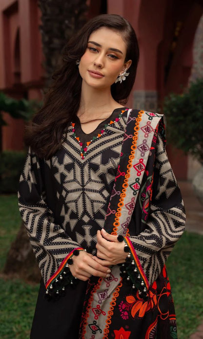 Khaddar 3pc unstitched digital printed winter suit