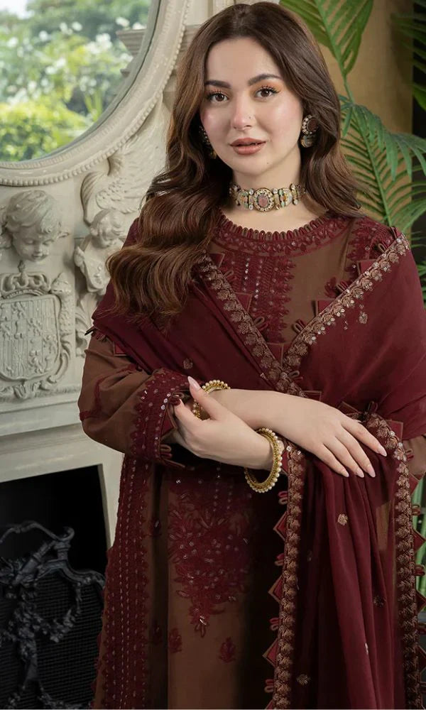 Lawn 3pc unstitched heavy embroidered suit