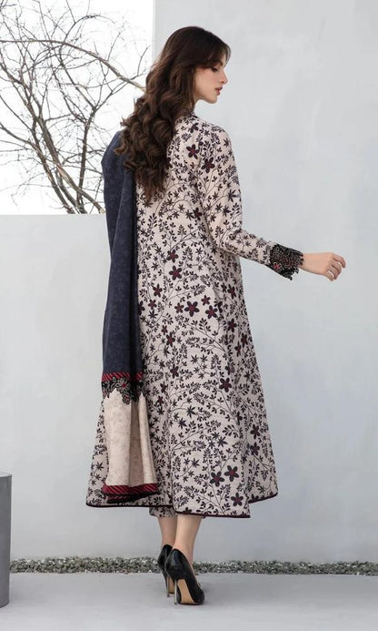 3pc khaddar unstitched digital printed suit