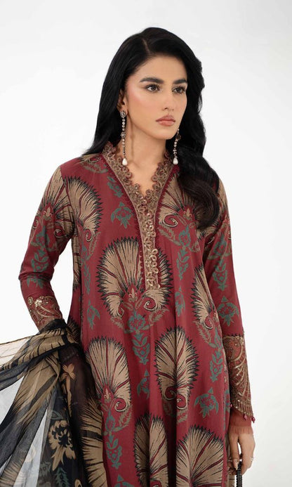 Lawn 3pc unstitched digital printed suit