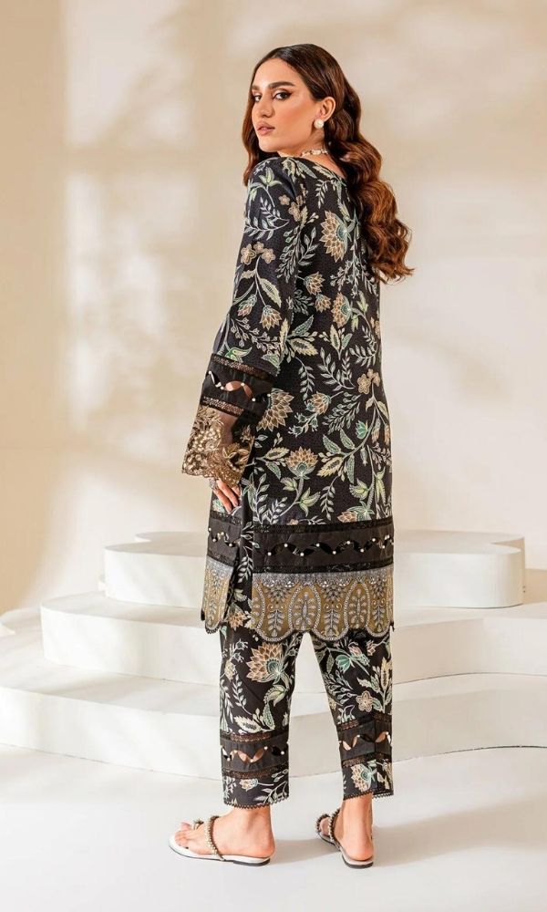 Lawn unstitched 2pc heavy embroidered suit