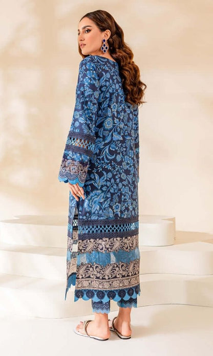Lawn Unstitched 2pc heavy embroidered suit