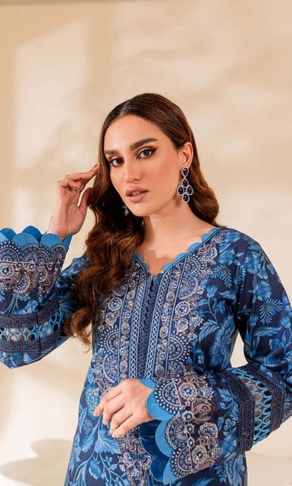 Lawn Unstitched 2pc heavy embroidered suit