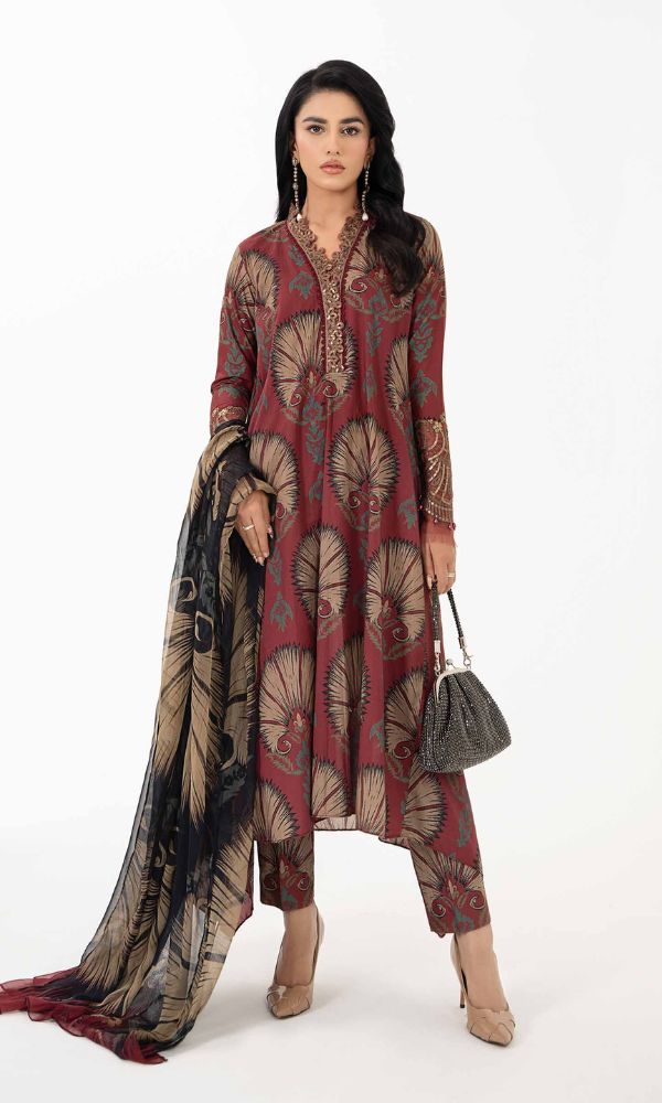 Lawn 3pc unstitched digital printed suit