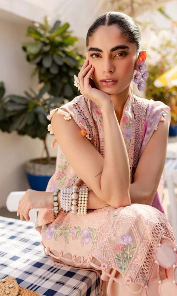 Lawn 3pc unstitched fully embroidered summer collection suit