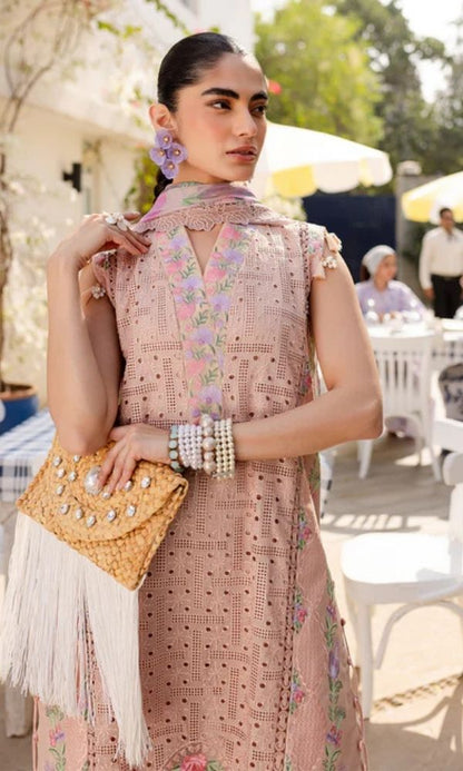 Lawn 3pc unstitched fully embroidered summer collection suit