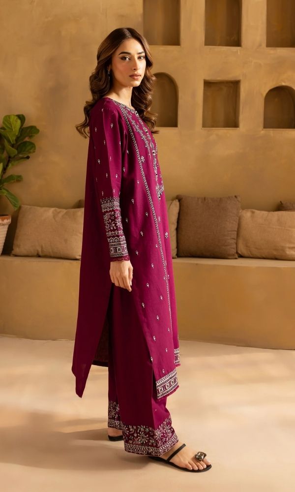 Lawn 2pc usntitched embroidered  suit