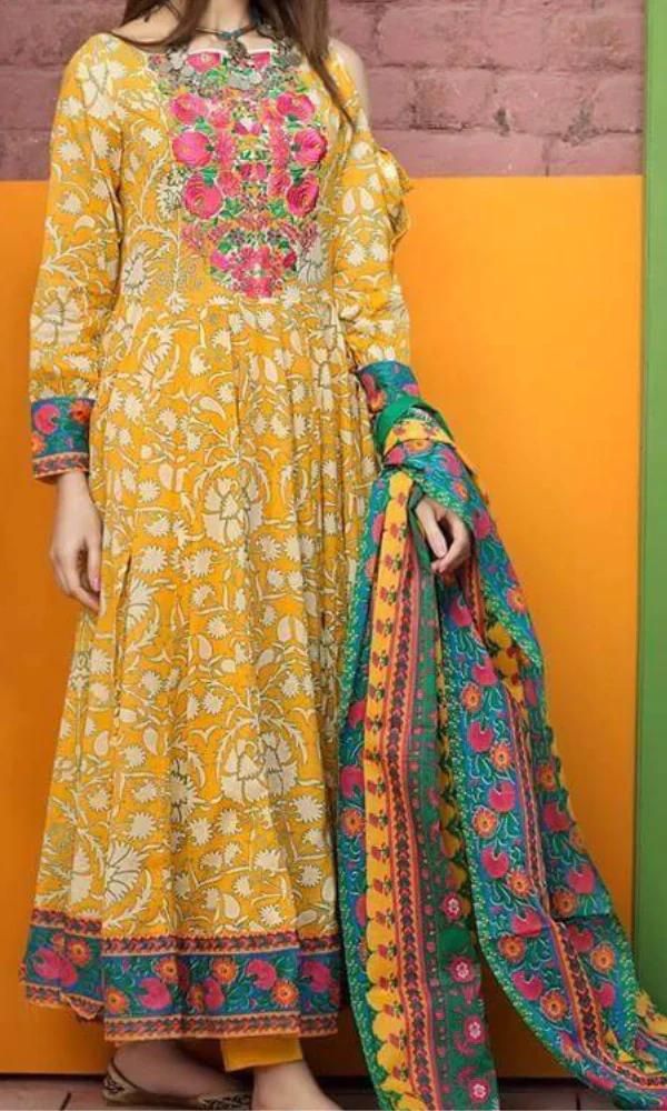 Lawn 3pc unstitched digital printed suit