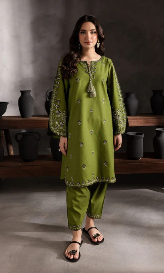 Lawn 2pc unstitched embroidered summer collection suit