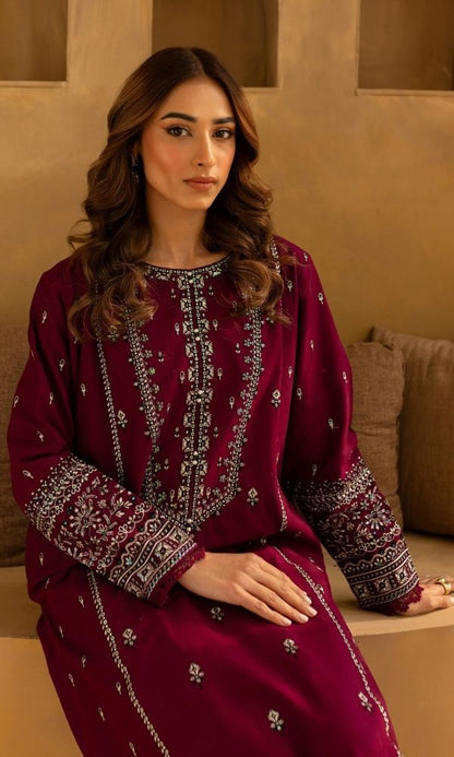 Lawn 2pc usntitched embroidered  suit