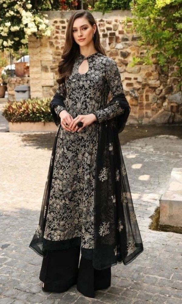 Lawn 3pc unstitched embroidered summer collection suit