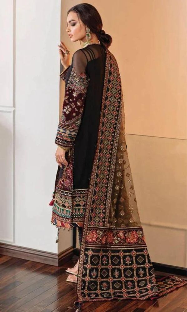 Lawn heavy embroidered 3pc suit with patches