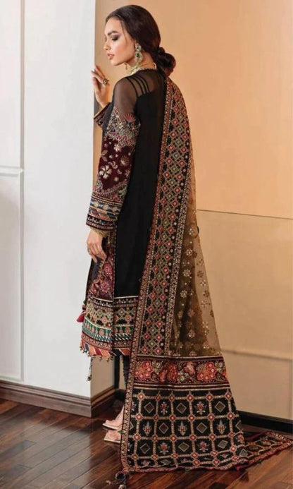Lawn heavy embroidered 3pc suit with patches
